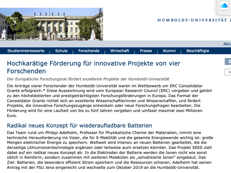 Hochkarätige Förderung für innovative Projekte von vier Forschenden