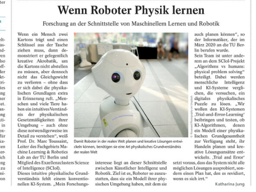 Wenn Roboter Physik lernen