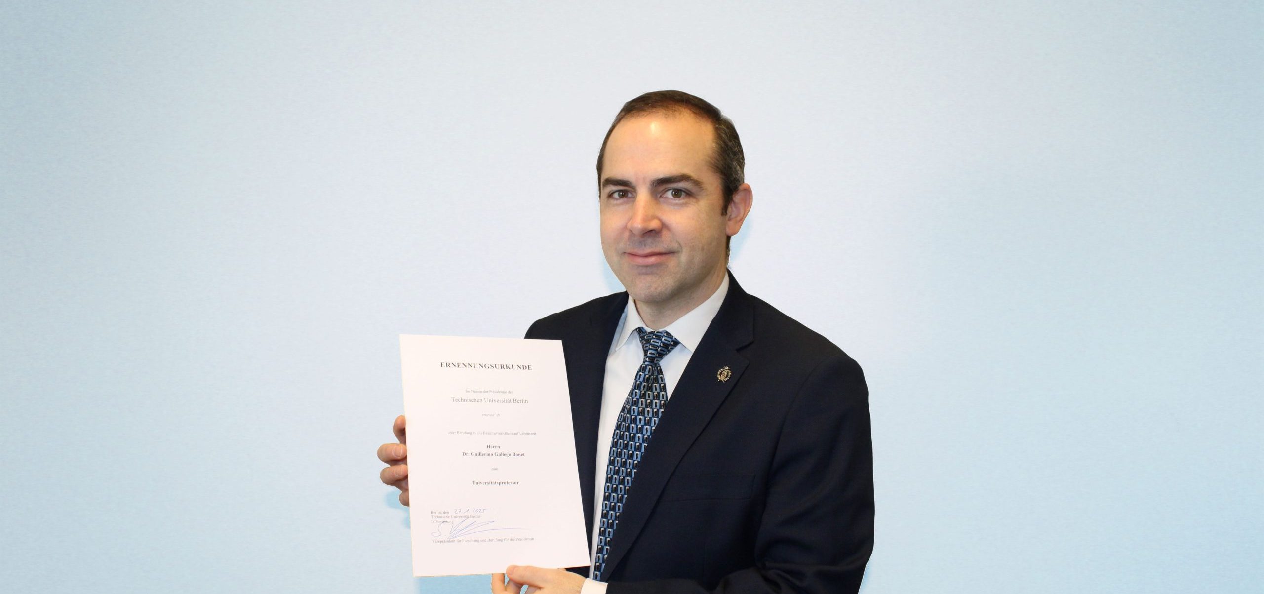 SCIoI’s Guillermo Gallego appointed Full Professor at Technische Universität Berlin